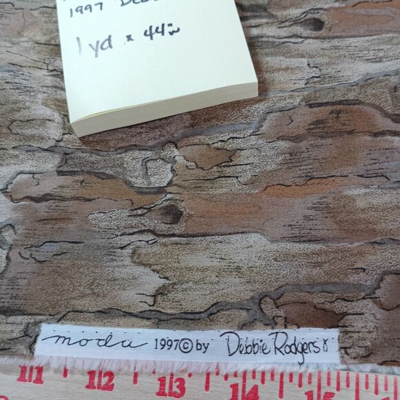 Moda by Debbie Rodgers Tree Bark Quilting Fabric – 1 Yard x 44” – Vintage 1997 - Picture 4 of 6